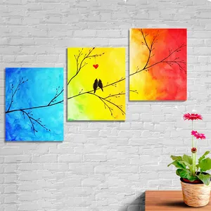 StarBoy Gallery Colorful 1 Bird and Nature MDF Printed Mount 60x25cm