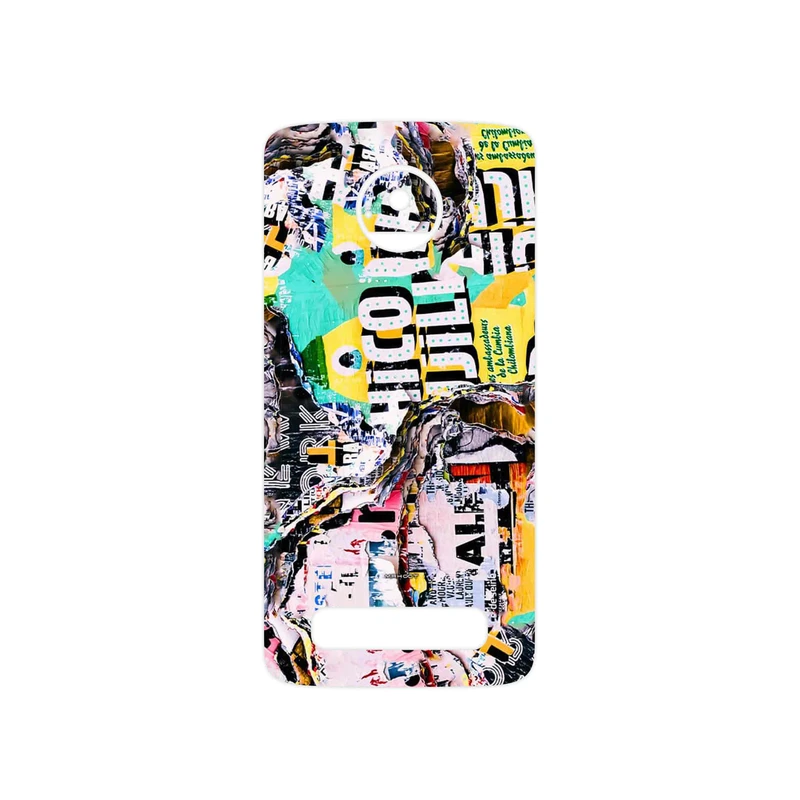برچسب پوششی ماهوت مدل Collage of Teared Paper مناسب برای گوشی موبایل موتورولا Moto Z