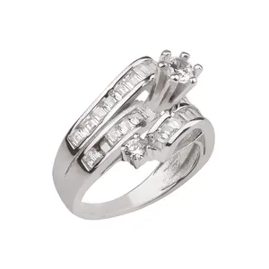 انگشتر نقره زنانه مدل سولیتر کد 21097