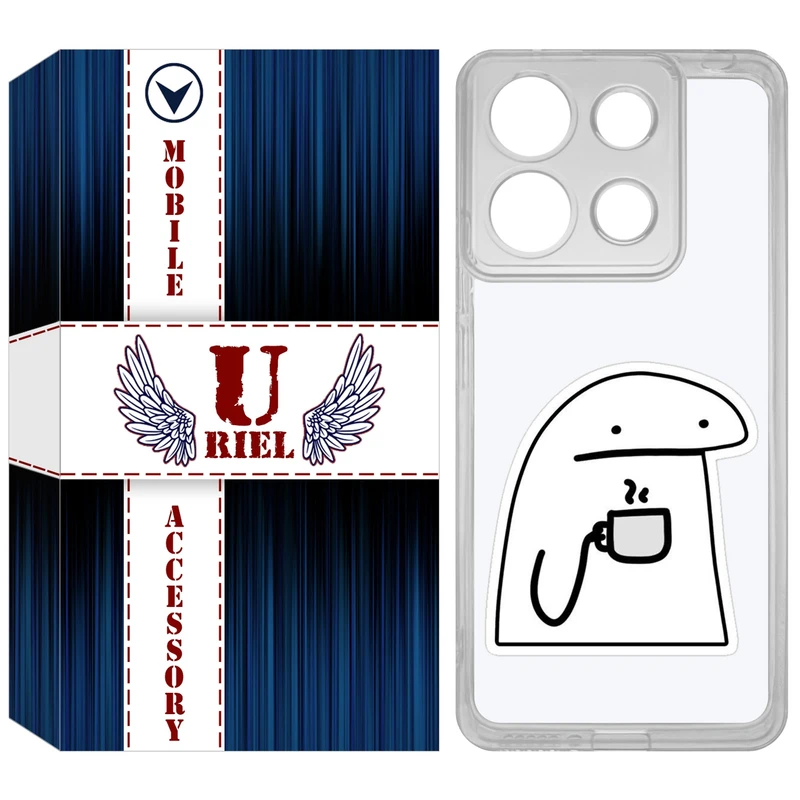کاور یوریل مدل Clear کد 79 طرح پوکرفیس مناسب برای گوشی موبایل شیائومی Redmi Note 13 4G