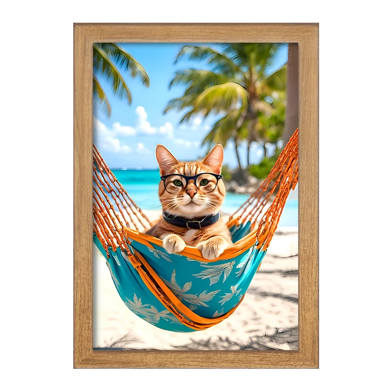 تابلو خندالو مدل گربه بامزه کد F7076