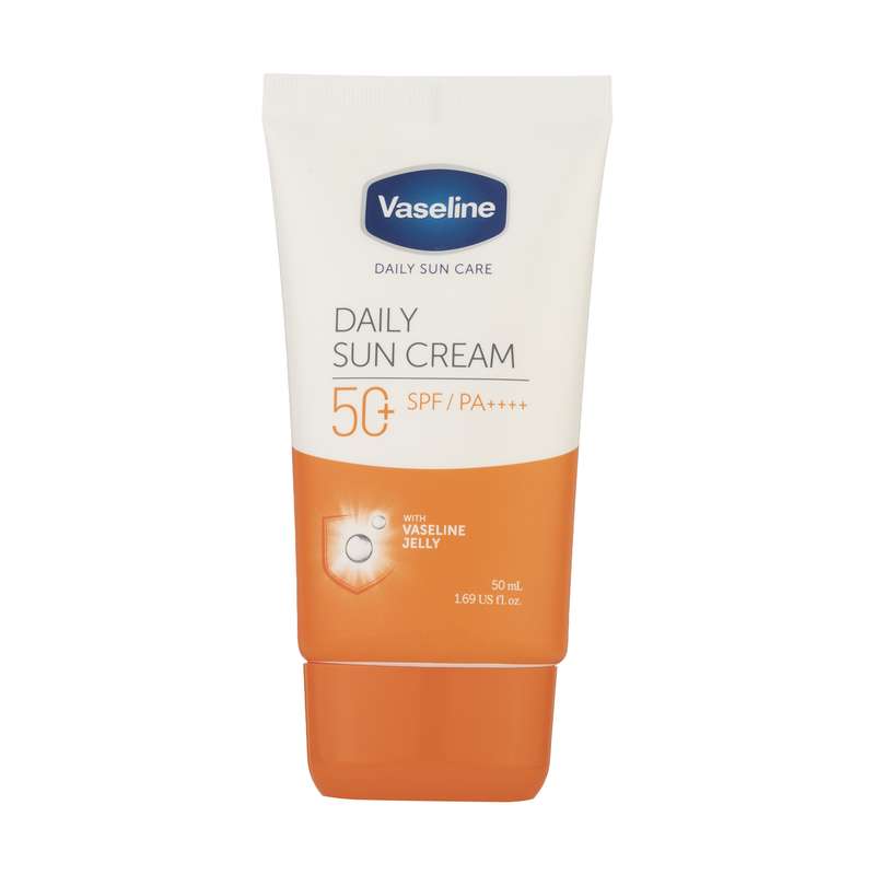 کرم ضد آفتاب بی رنگ وازلین +SPF50 مدل دیلی سان مناسب انواع پوست حجم 50 میلی لیتر