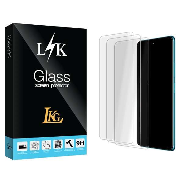 محافظ صفحه نمایش شیشه ای ال کا جی مدل LK Glass MIX3 مناسب برای گوشی موبایل شیائومی Poco M3-Note 8 Pro بسته سه عددی