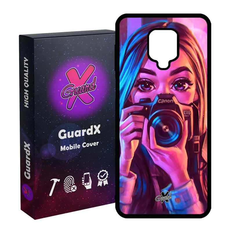 کاور گارد ایکس طرح دختر مدل Glass10288 مناسب برای گوشی موبایل شیائومی Redmi Note 9S / Note 9 Pro / Note 9 Pro Max