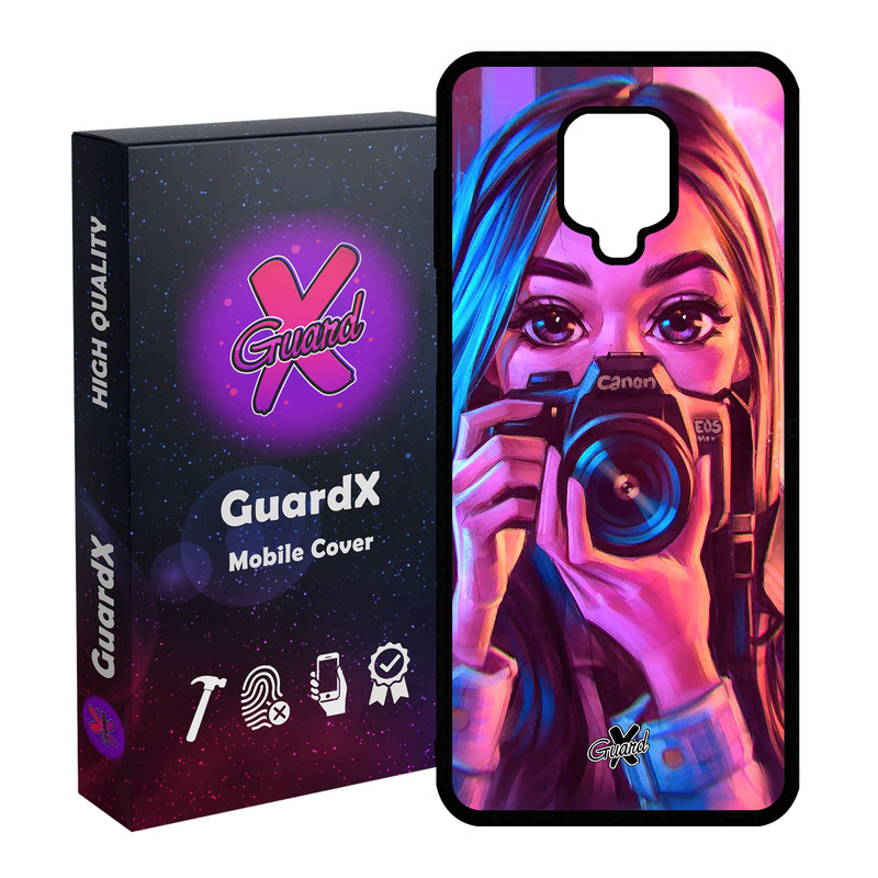 کاور گارد ایکس طرح دختر مدل Glass10288 مناسب برای گوشی موبایل شیائومی Redmi Note 9S / Note 9 Pro / Note 9 Pro Max