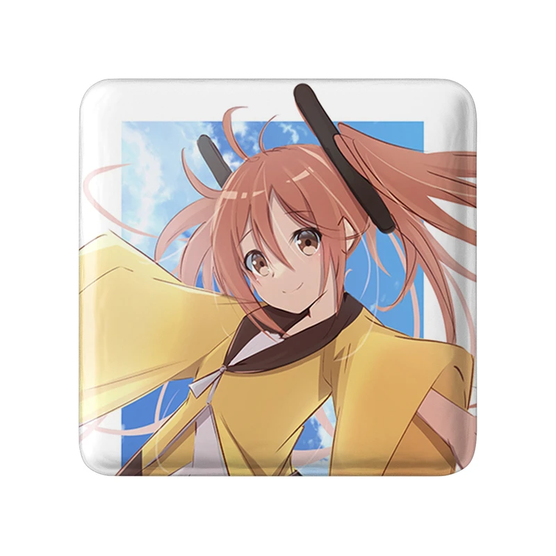 مگنت خندالو طرح انجو انیمه گلوله سیاه مدل مربعی کد 35816