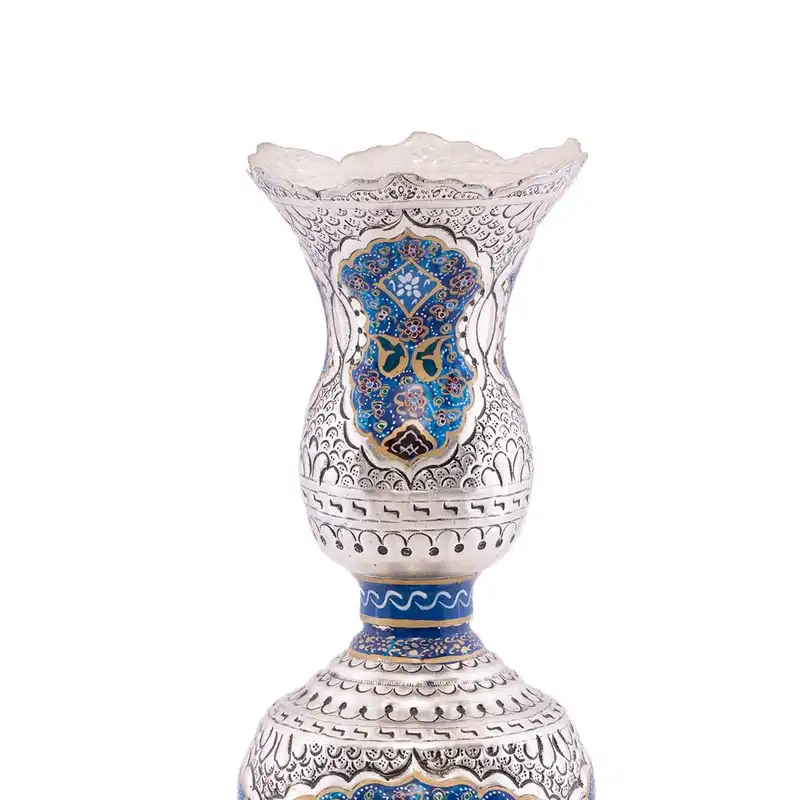 شمعدان قلمزنی طرح مینیاتور کد M060 بسته 2 عددی