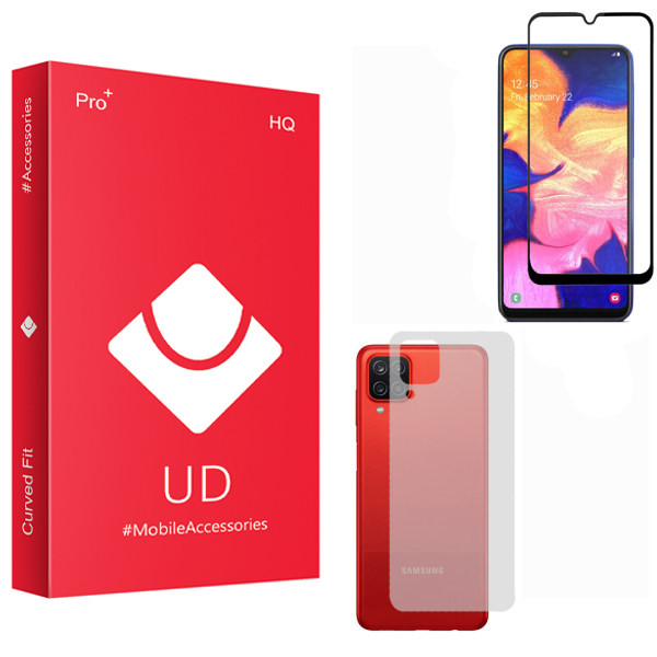 محافظ صفحه نمایش یو دی مدل HQ مناسب برای گوشی موبایل سامسونگ Galaxy A12 به همراه محافظ پشت گوشی