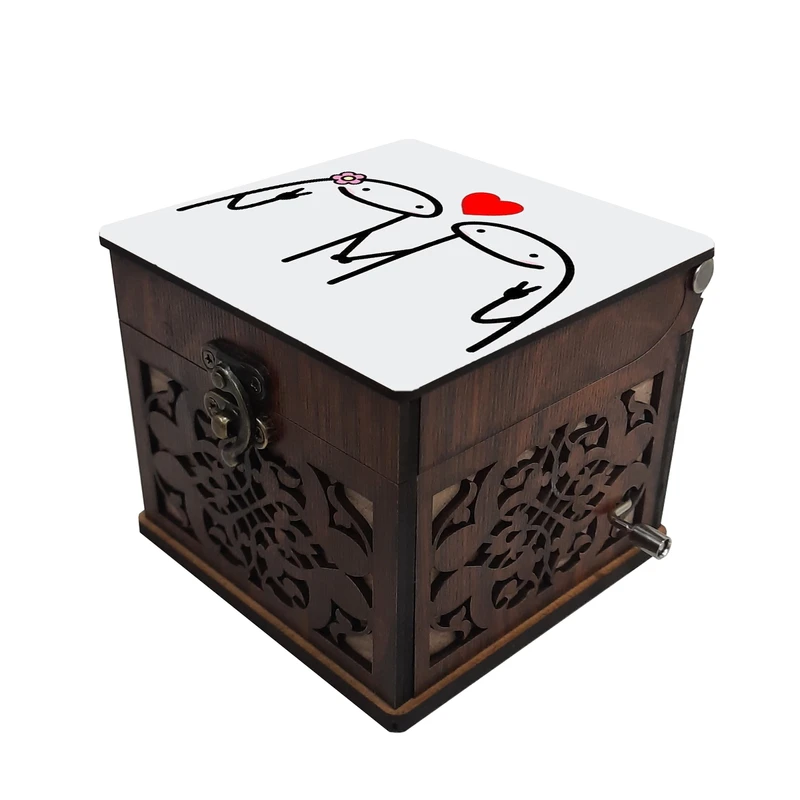 جعبه موزیکال مدل فلورک عاشقانه  کد S483