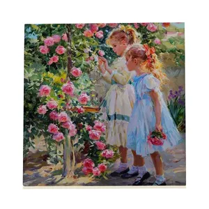 کاشی طرح نقاشی دخترانه کد f196