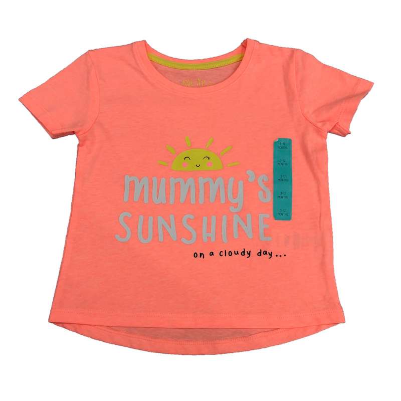 تی شرت آستین کوتاه دخترانه مدل mummys sushine