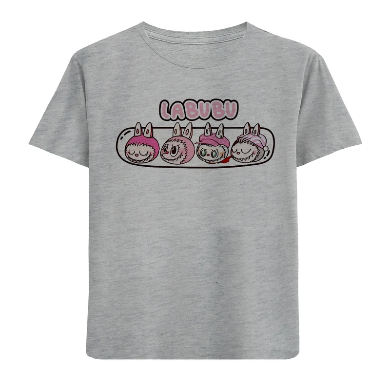 تی‌شرت آستین کوتاه دخترانه مدل N102 LABUBU