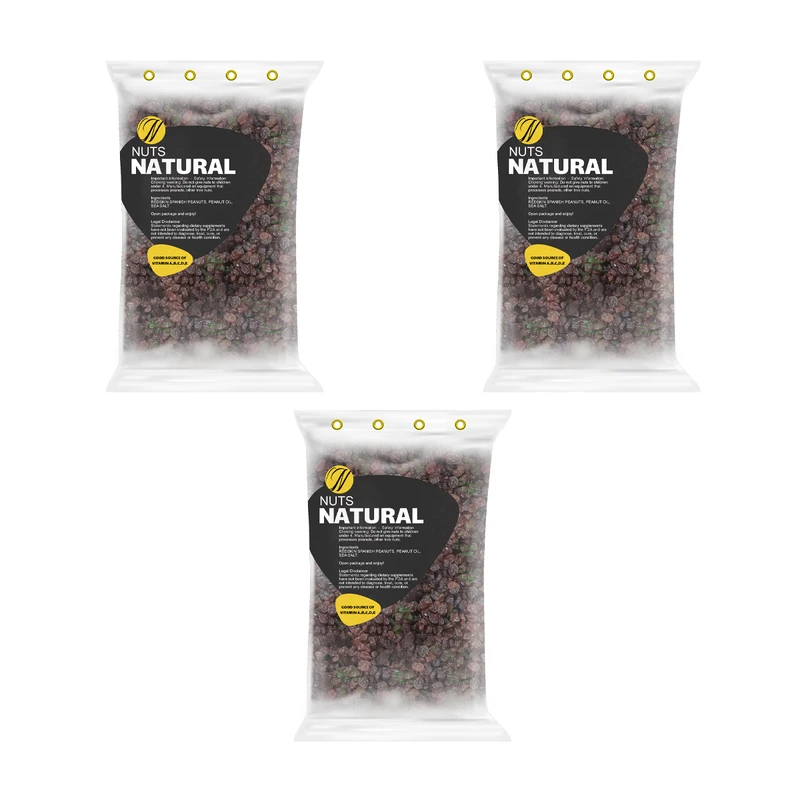 کشمش پلویی نچرال - 500 گرم بسته 3 عددی