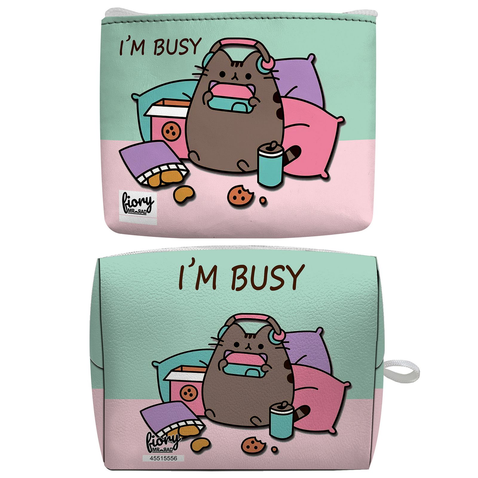 کیف پد بهداشتی فیوری مدل گربه کیوت فانتزی کد 2364 به همراه کیف پول - - 1