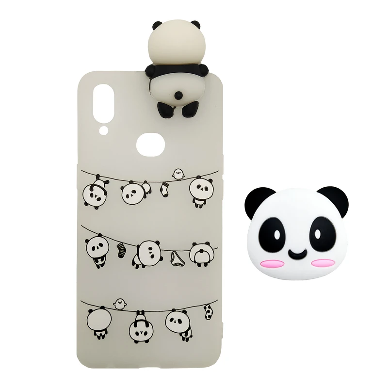 کاور مدل پاندا کد 01 مناسب برای گوشی موبایل سامسونگ Galaxy A10s به همراه پایه نگهدارنده