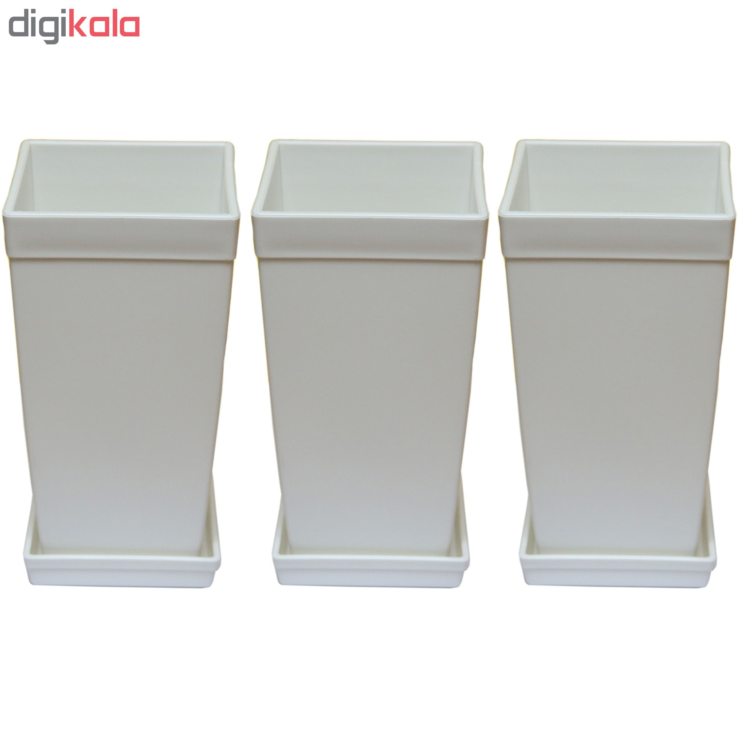 گلدان شهرآذین مدل 4018 مجموعه سه عددی