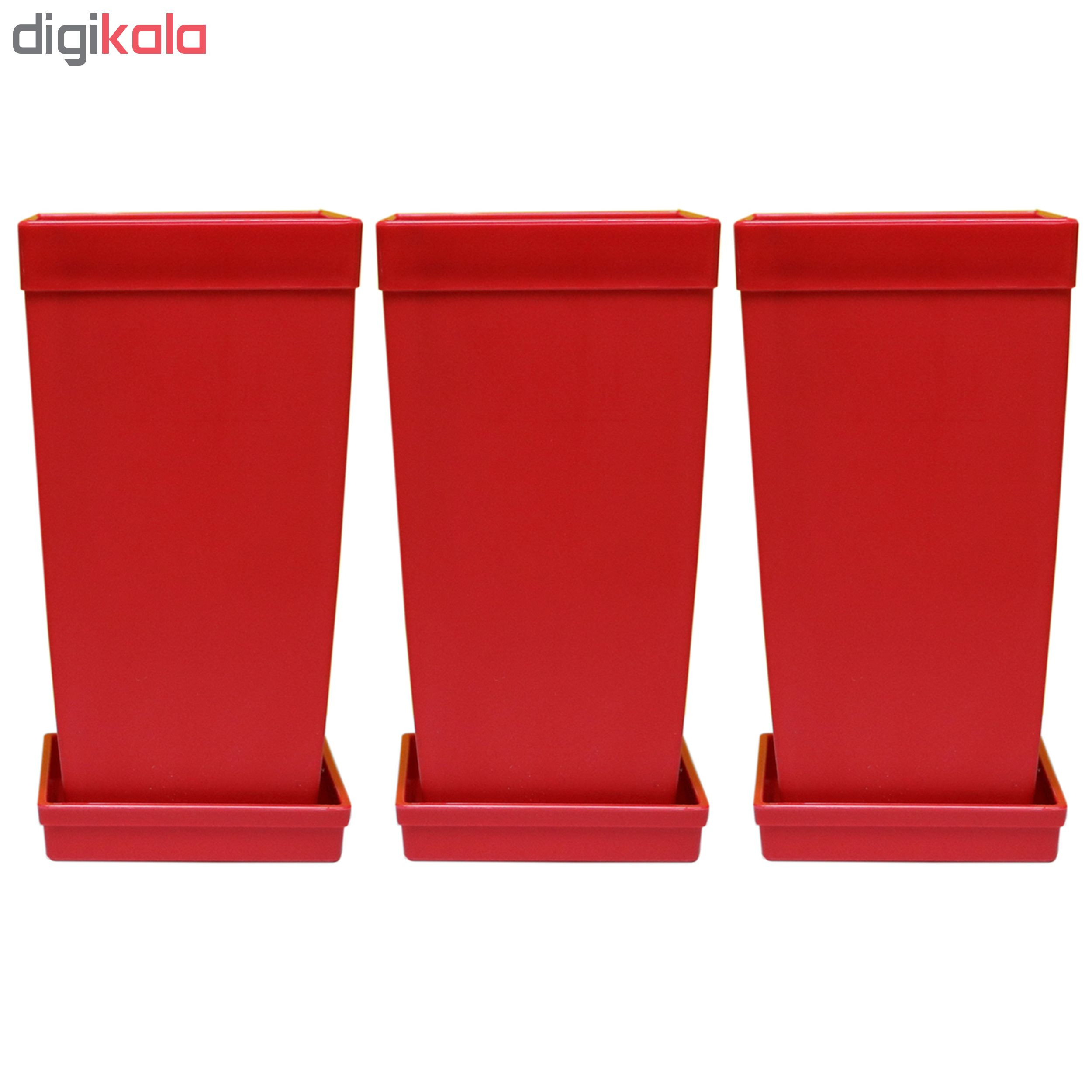 گلدان شهرآذین مدل 4018 مجموعه سه عددی