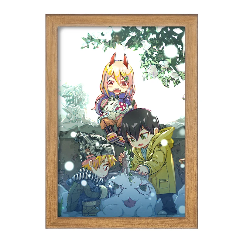 تابلو خندالو مدل اکی و پاور و دنجی انیمه مرد اره ای Chainsaw Man  کد 22323