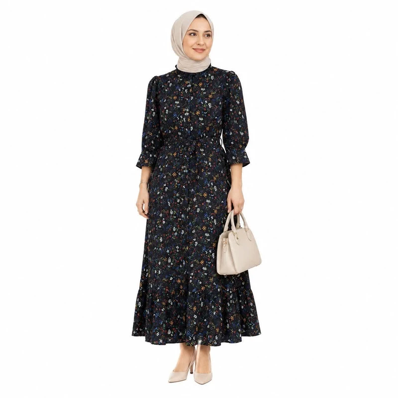 پیراهن یقه ایستاده زنانه نکست مدل 22023430