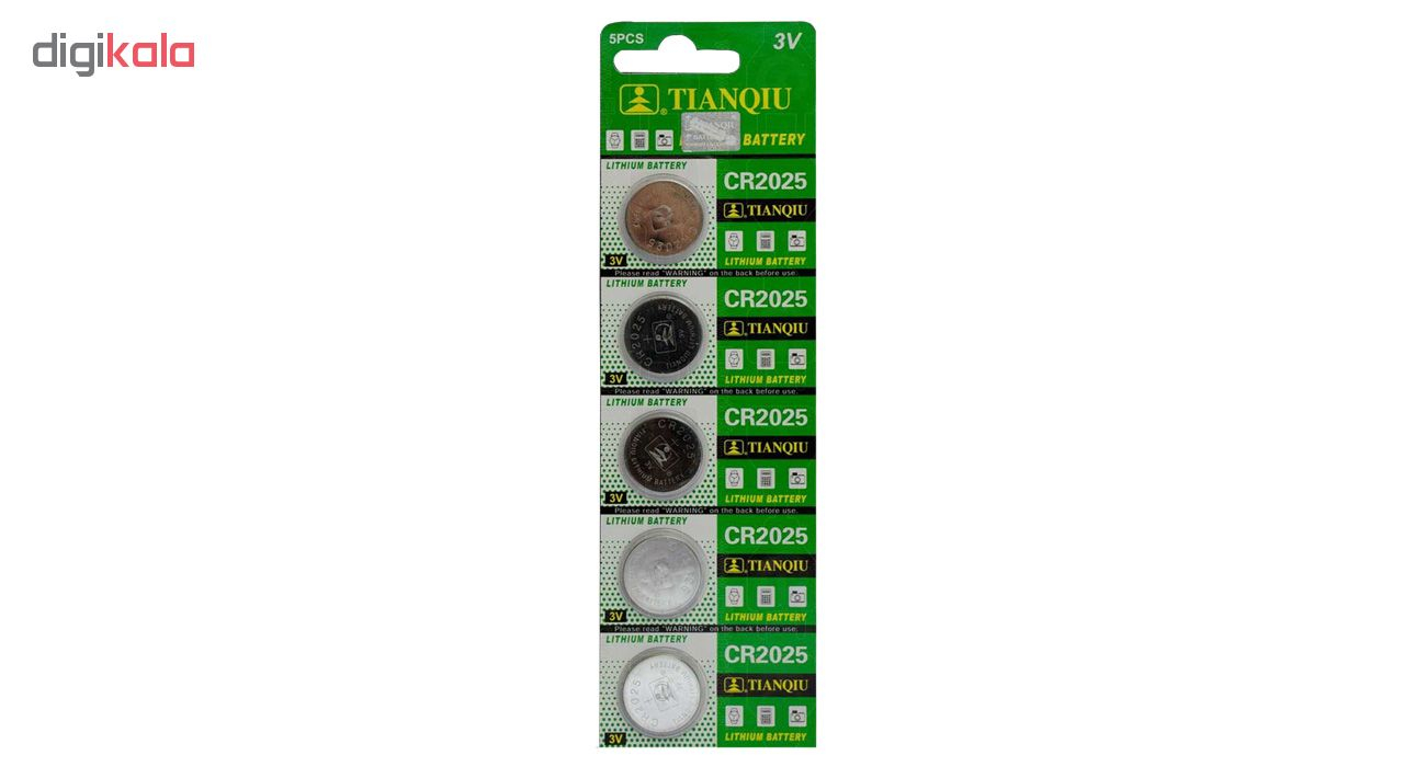 باتری سکه ای تیانکیو مدل CR2025 بسته 5 عددی