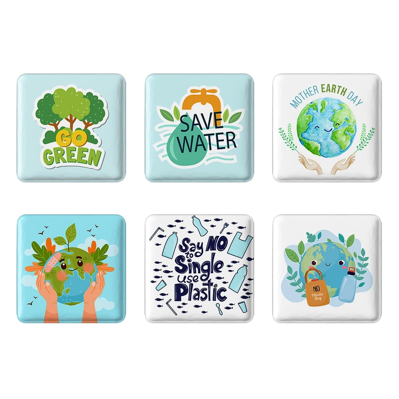 مگنت خندالو طرح محیط زیست کد 1659B مجموعه 6 عددی