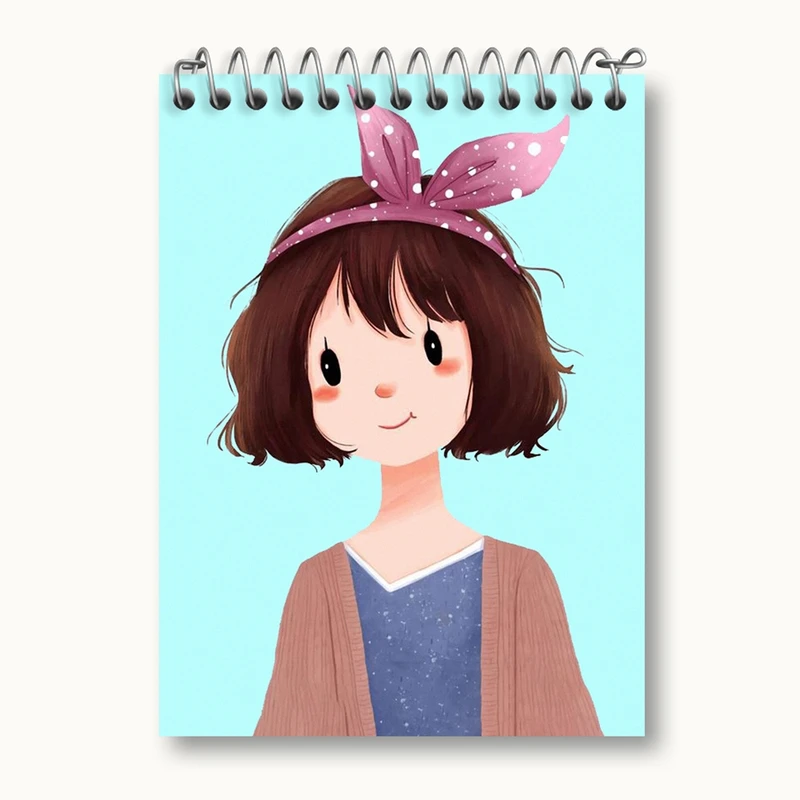 دفتر یادداشت 50 برگ خندالو مدل دخترانه فانتزی کد 25752