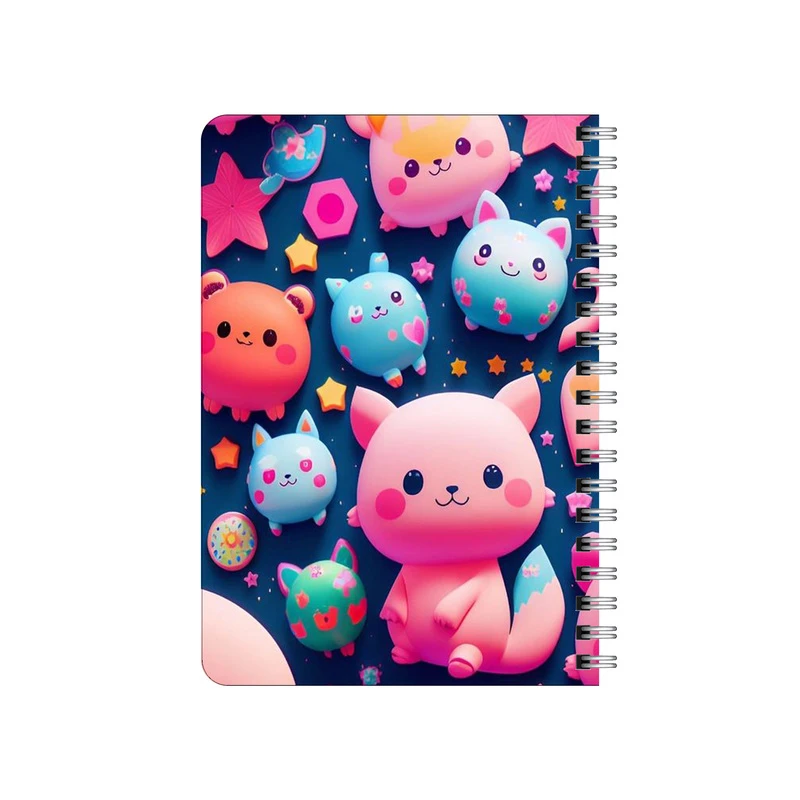دفترچه یادداشت بامبیلیپ مدل چوبی طرح گربه فضایی و ستاره کد 5186405