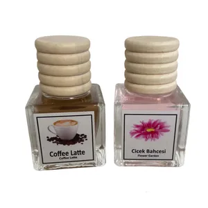 خوشبوکننده هوای خودرو ایفل مدل گل باغچه و کافه لته کد Flower garden-Coffee Latte حجم 10 میلی‌لیتر بسته 2 عددی