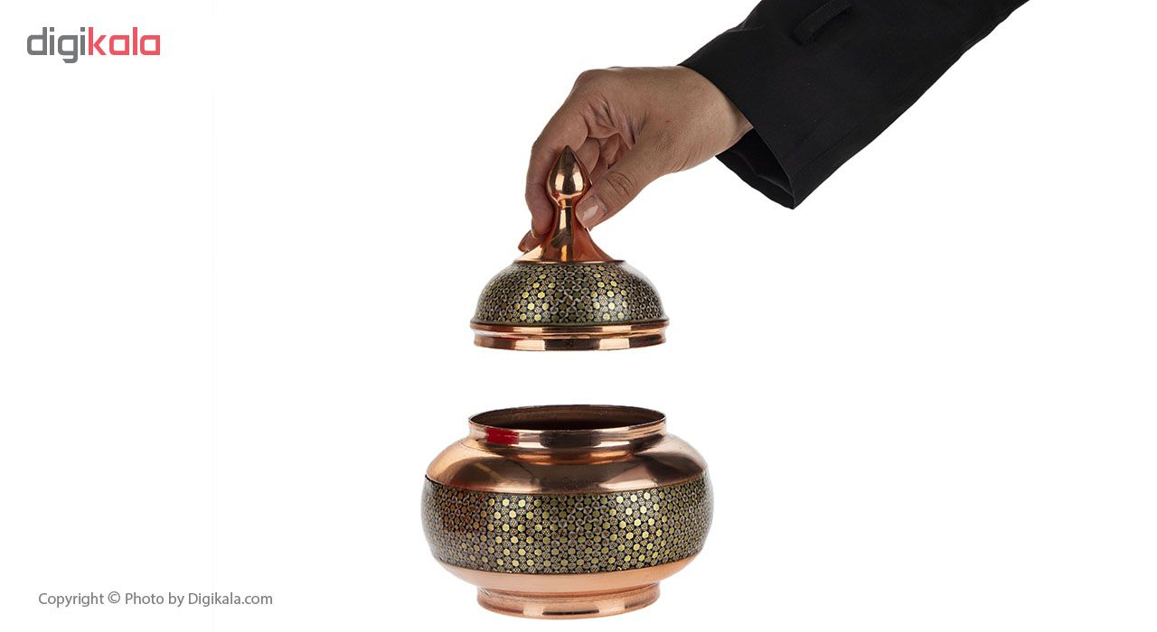 شکلات خوری مسی خاتم کوب کد 02
