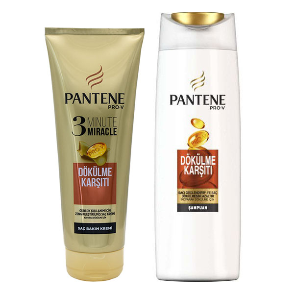 شامپو تقویت کننده مو پنتن مدل Dokulme Karsiti حجم 500 میلی لیتر به همراه ماسک مو مدل Dokulme Karsiti حجم 200 میلی لیتر