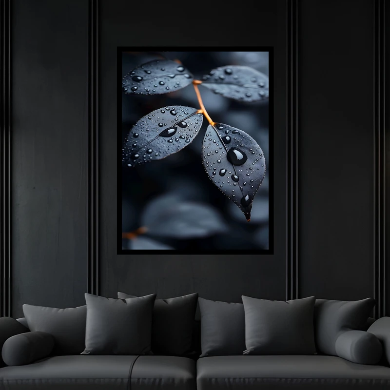 تابلو بکلیت طرح دکوراتیو هنری طبیعت مدل B-bu7021 فریم مشکی