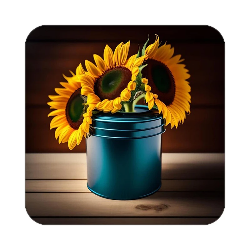 زیر لیوانی کاکتی طرح گل مدل mp16448