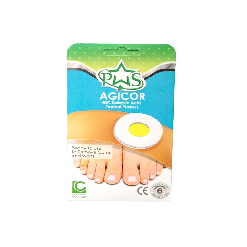 چسب ضد میخچه و زگیل آجیکور مدل 40% Salicylic Acid بسته 6 عددی