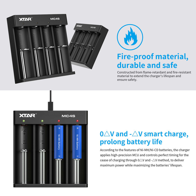 شارژر باتری اکستار مدل MC4S بسته دو عددی