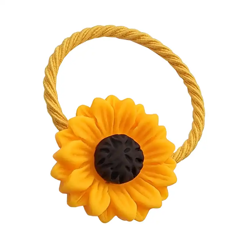 کش مو زنانه مدل گل آفتابگردان کد KSH727-L بسته 2 عددی