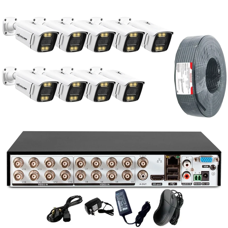 سیستم امنیتی 9 دوربین اکسس لینک مدل LINK1009