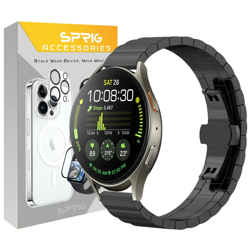 بند اسپریگ مدل Link مناسب برای ساعت هوشمند سامسونگ Galaxy Watch 4/5/6/7/FE سایز 40/43/44/46/47 میلی متری