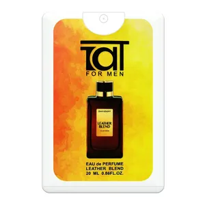 عطر جیبی مردانه تات مدل Leather Blend حجم 20 میلی لیتر