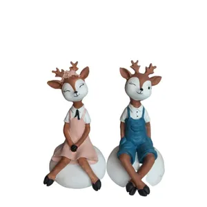 مجسمه دنیا دکوری سرمد مدل گوزن فانتزی مجموعه 2 عددی 