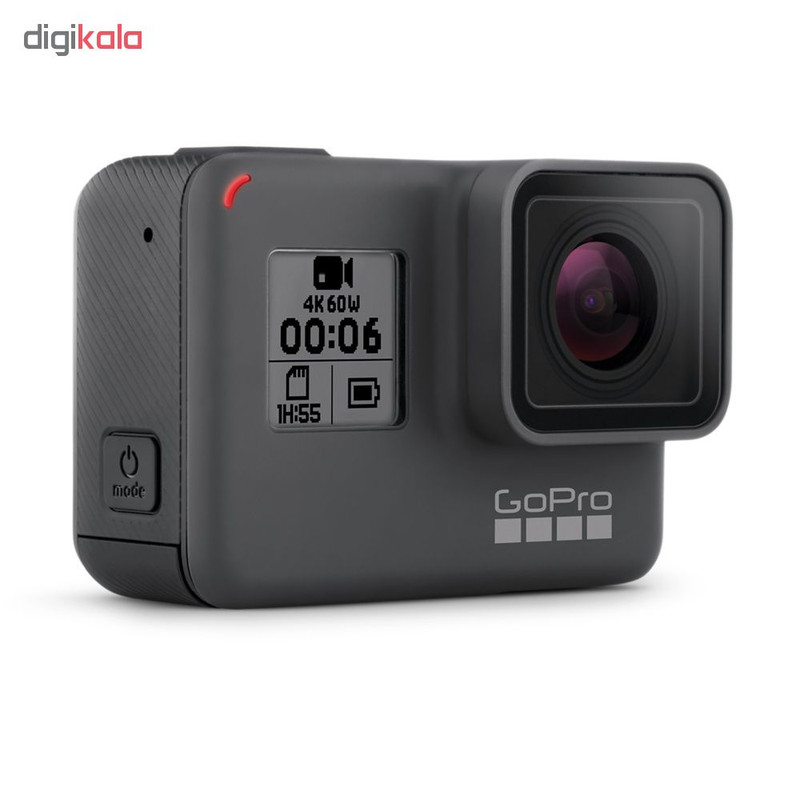 دوربین فیلم برداری ورزشی گوپرو مدل HERO6 Black Quick Stories به همراه کاور ضد آب لمسی و بندآویز و محفظ صفحه و لنز پلوز