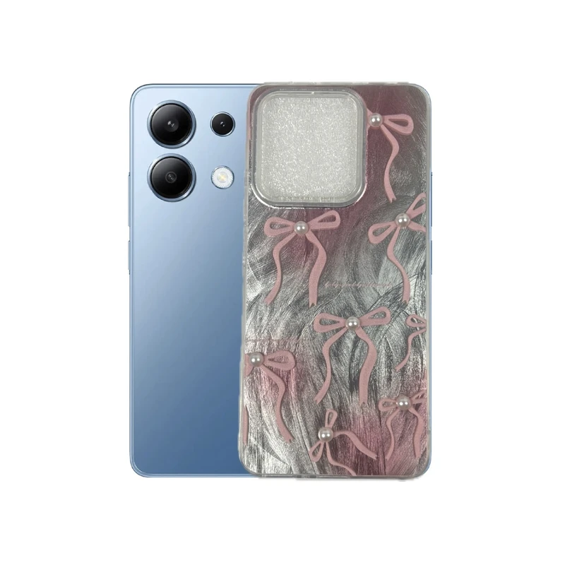 کاور طرح پاپیون مروارید برجسته مناسب برای گوشی موبایل شیائومی Redmi Note 13 4g
