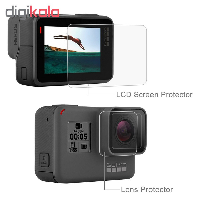 دوربین فیلم برداری ورزشی گوپرو مدل HERO6 Black Quick Stories به همراه محافظ صفحه و لنز پلوز
