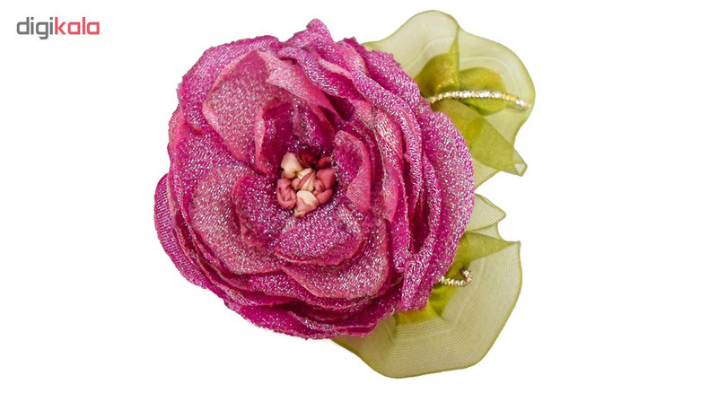 گل سینه طرح رز روبانی مدل 059