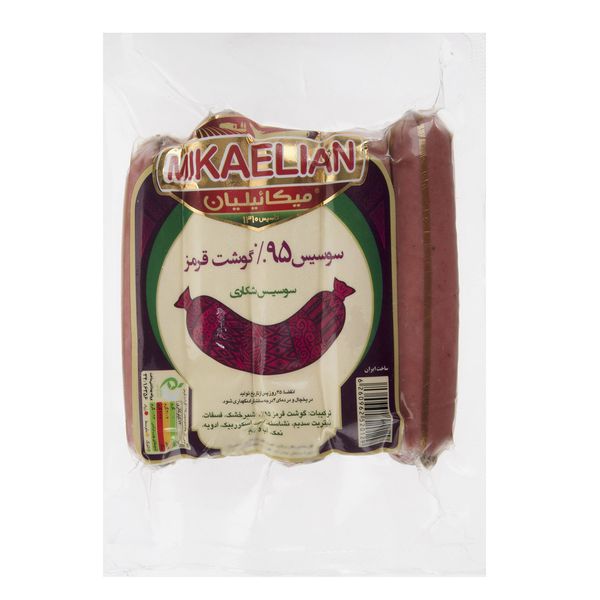 سوسیس شکاری 95% میکائیلیان مقدار 260 گرم سوسیس شکاری 95% میکائیلیان مقدار 260 گرم