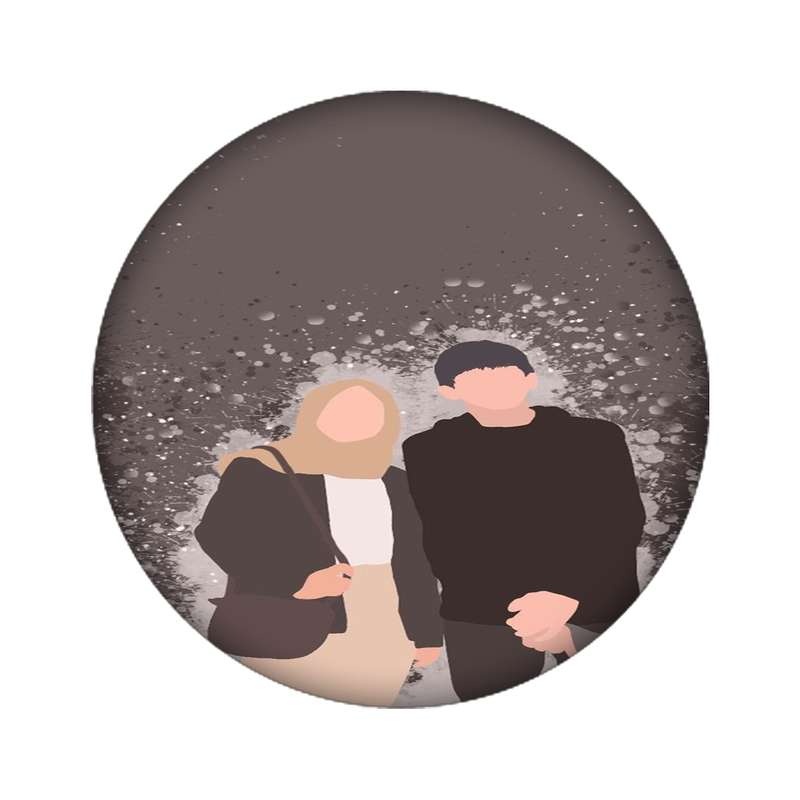 استیکر تزئینی موبایل مدل زن و مرد کد 4958