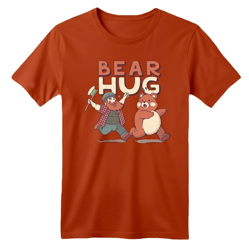 تی شرت آستین کوتاه بچگانه مدل خرس و شکارچی