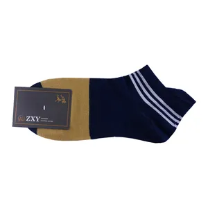 جوراب مدل مچی سه خط پاشنه رنگ سرمه ای