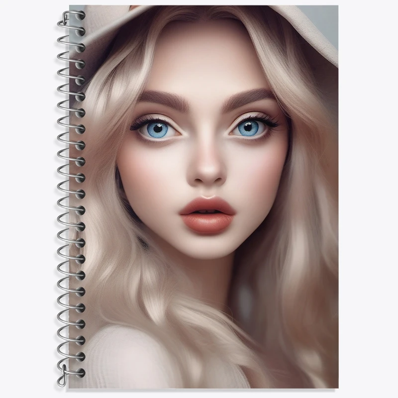 دفتر زبان 50 برگ خندالو مدل دو خط طرح دخترانه کد N1260