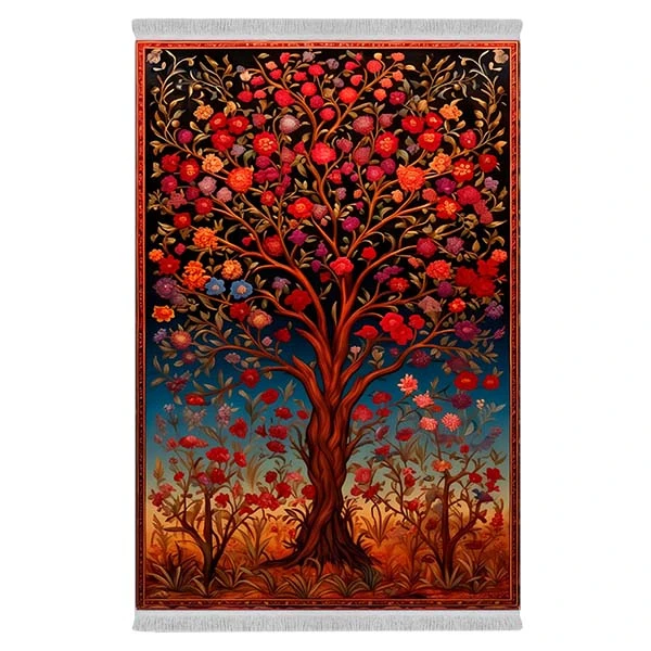 فرش پارچه‌ای دفه مدل فرشینه طرح مدرن کد 8099