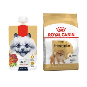 غذای خشک سگ پامرانین رویال کنین مدل pomeranian به همراه پودینگ وزن 1.5 کیلوگرم مجموعه 2 عددی